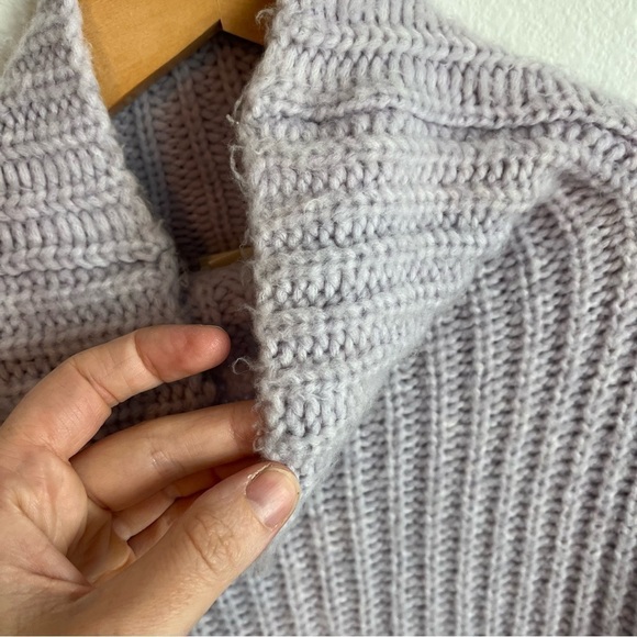 LA VIE x REBECCA TAYLOR Ribbed Turtleneck Chunk Knit Pullover Sweater - Picture 6 of 10